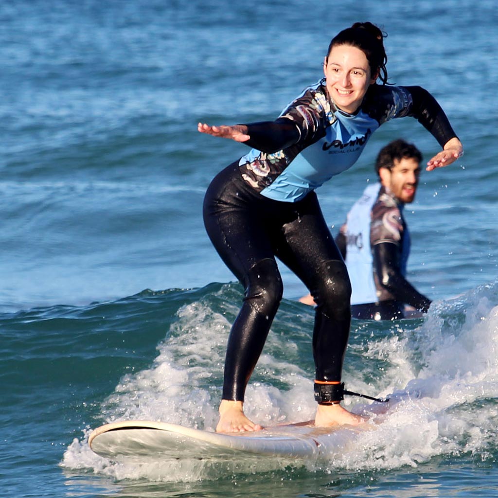 surfeando en el palmar