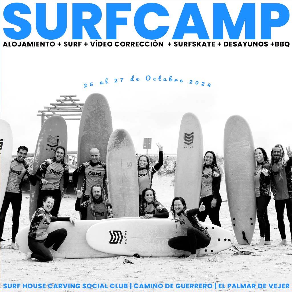 Surfcamp en El Palmar del 25 al 27 de Octubre 2024 - Carving Social Club