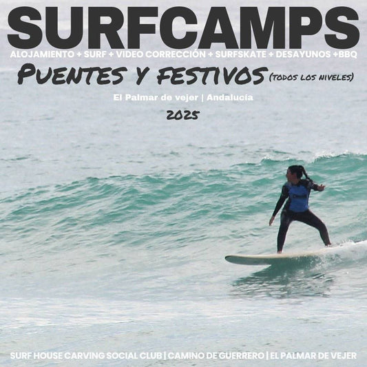 Surfcamps de Puentes y Festivos en El Palmar - Carving Social Club